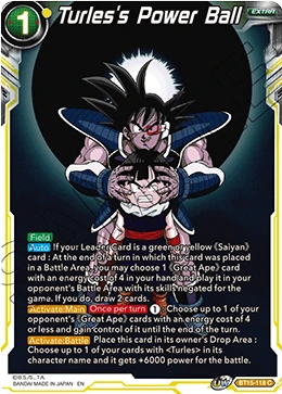 Turles's Power Ball BT15-118 Dragon Ball Masters card
