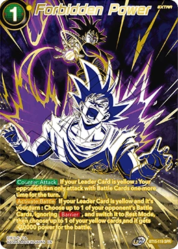 Forbidden Power BT15-119 Dragon Ball Masters card