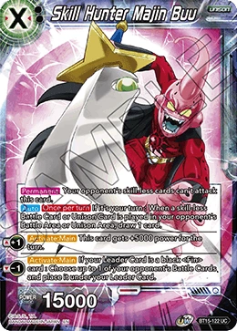 Skill Hunter Majin Buu BT15-122 card