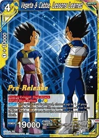 Vegeta & Cabba, Lessons Learned BT15-147 Dragon Ball Masters card, Promo
