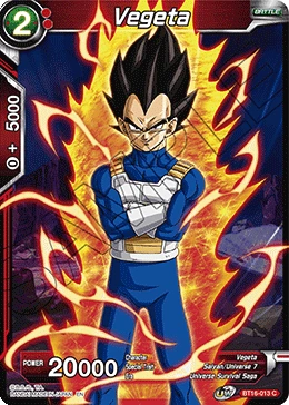 Vegeta BT16-013 card