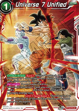 Universe 7 Unified BT16-019 card