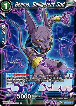 Beerus, Belligerent God BT16-038 card