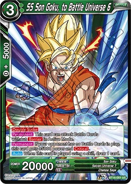 SS Son Goku, to Battle Universe 6 BT16-051_PR card