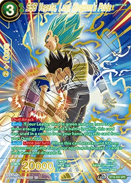 SSB Vegeta, Lost Kingdom's Pride BT16-052 Dragon Ball Masters card