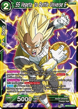 SS Vegeta, to Battle Universe 6 BT16-053 card