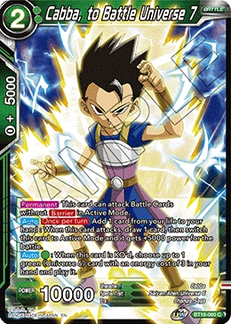 Cabba, to Battle Universe 7 BT16-060 card