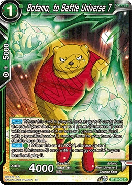 Botamo, to Battle Universe 7 BT16-063 card
