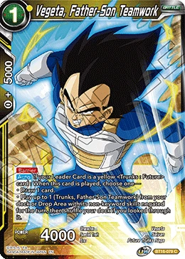 Vegeta, Father-Son Teamwork BT16-079 card