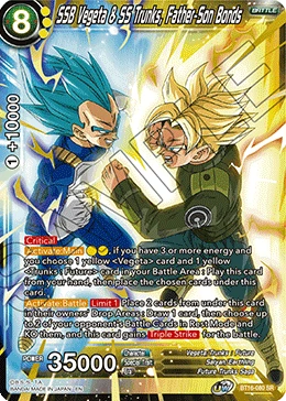 SSB Vegeta & SS Trunks, Father-Son Bonds BT16-080 card