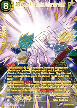 SSB Vegeta & SS Trunks, Father-Son Bonds BT16-080 Dragon Ball Masters card