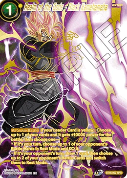 Realm of the Gods - Black Kamehameha BT16-092 Dragon Ball Masters card