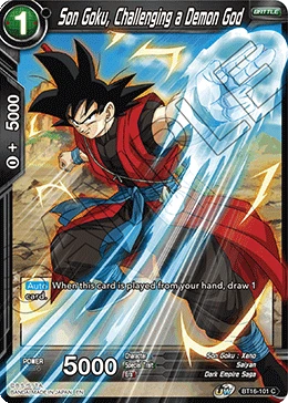 Son Goku, Challenging a Demon God BT16-101 card
