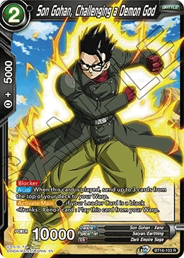 Son Gohan, Challenging a Demon God BT16-103 Dragon Ball Masters card
