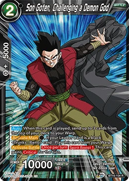 Son Goten, Challenging a Demon God BT16-104 card