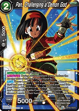 Pan, Challenging a Demon God BT16-105 Dragon Ball Masters card