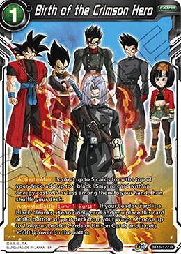 Birth of the Crimson Hero BT16-122 card
