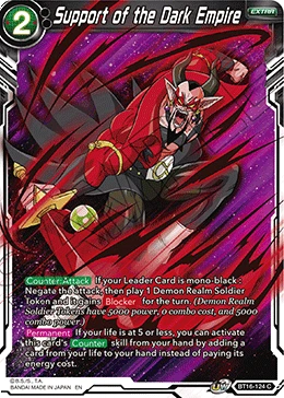 Support of the Dark Empire BT16-124 card
