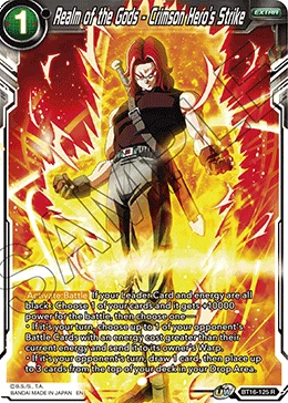 Realm of the Gods - Crimson Hero's Strike BT16-125 card