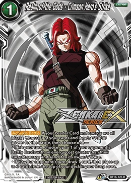 Realm of the Gods - Crimson Hero's Strike BT16-125 Dragon Ball Masters card, Promo