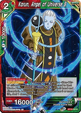 Korun, Angel of Universe 8 BT16-127 card