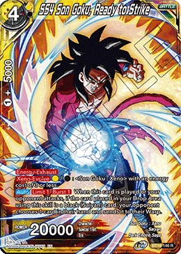 SS4 Son Goku, Ready to Strike BT16-146 Dragon Ball Masters card, Prerelease