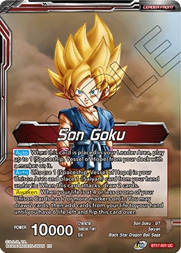 Son Goku BT17-001 Dragon Ball Masters card