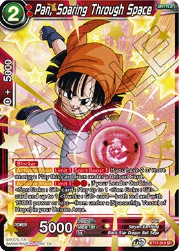 Pan, Soaring Through Space BT17-010 Dragon Ball Masters card