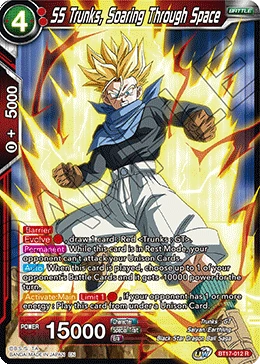 SS Trunks, Soaring Through Space BT17-012 Dragon Ball Masters card