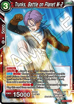 Trunks, Battle on Planet M-2 BT17-013 card