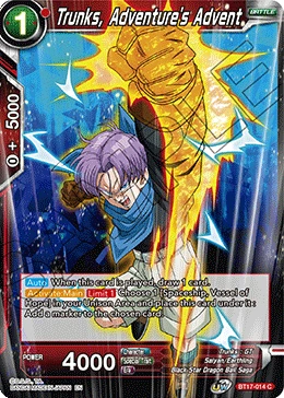 Trunks, Adventure's Advent BT17-014 card