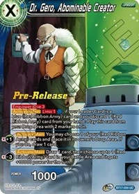 Dr. Gero, Abominable Creator BT17-034 Dragon Ball Masters card, Promo