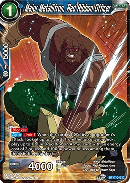 Major Metallitron, Red Ribbon Officer BT17-043 card