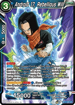 Android 17, Rebellious Will BT17-046 card