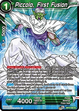 Piccolo, First Fusion BT17-067 card
