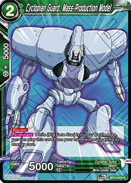 Cyclopian Guard, Mass-Production Model BT17-075 card