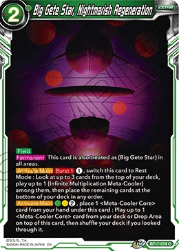 Big Gete Star, Nightmarish Regeneration BT17-079 card