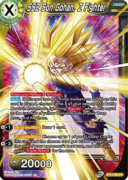 SS2 Son Gohan, Z Fighter BT17-083 card