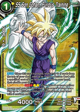 SS Son Gohan, Furious Training BT17-095 Dragon Ball Masters card