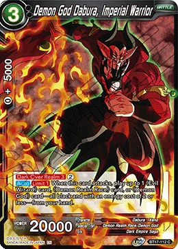 Demon God Dabura, Imperial Warrior BT17-112 card