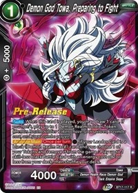 Demon God Towa, Preparing to Fight BT17-117 Dragon Ball Masters card, Promo