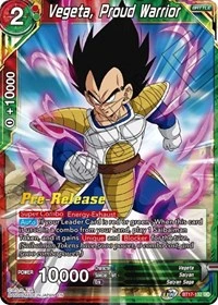 Vegeta, Proud Warrior BT17-132 Dragon Ball Masters card, Promo
