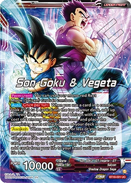 Son Goku & Vegeta BT18-001 card