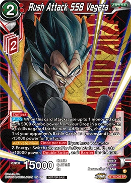 Rush Attack SSB Vegeta BT18-005 Dragon Ball Masters card, Release Event