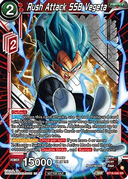 Rush Attack SSB Vegeta BT18-005_PR03 card