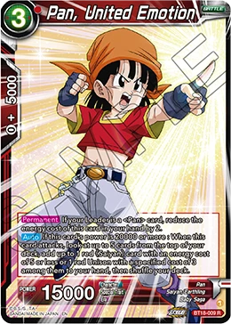 Pan, United Emotion BT18-009 card