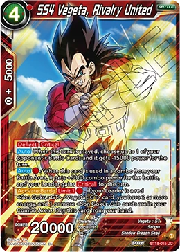SS4 Vegeta, Rivalry United BT18-015 card
