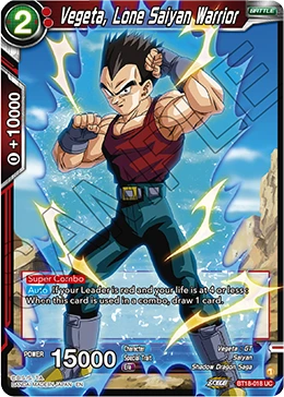 Vegeta, Lone Saiyan Warrior BT18-018 card