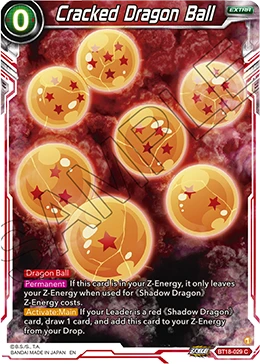 Cracked Dragon Ball BT18-029 card