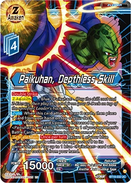 Paikuhan, Depthless Skill BT18-032 Dragon Ball Masters card